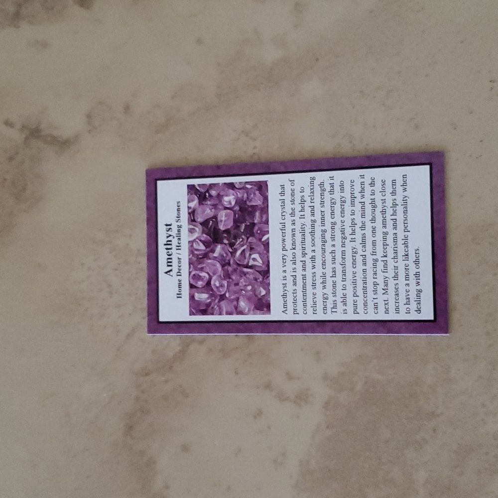 Amethyst Info Card